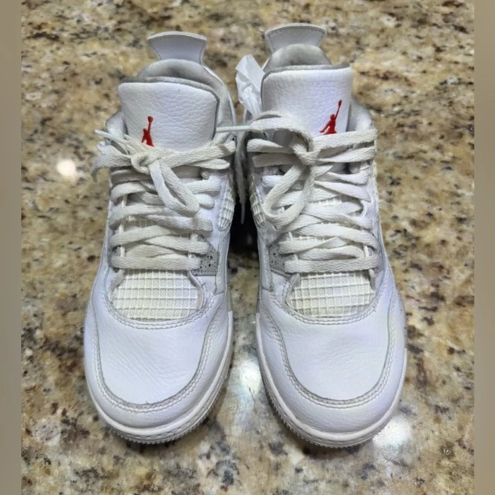 Kids White and Red Sneakers